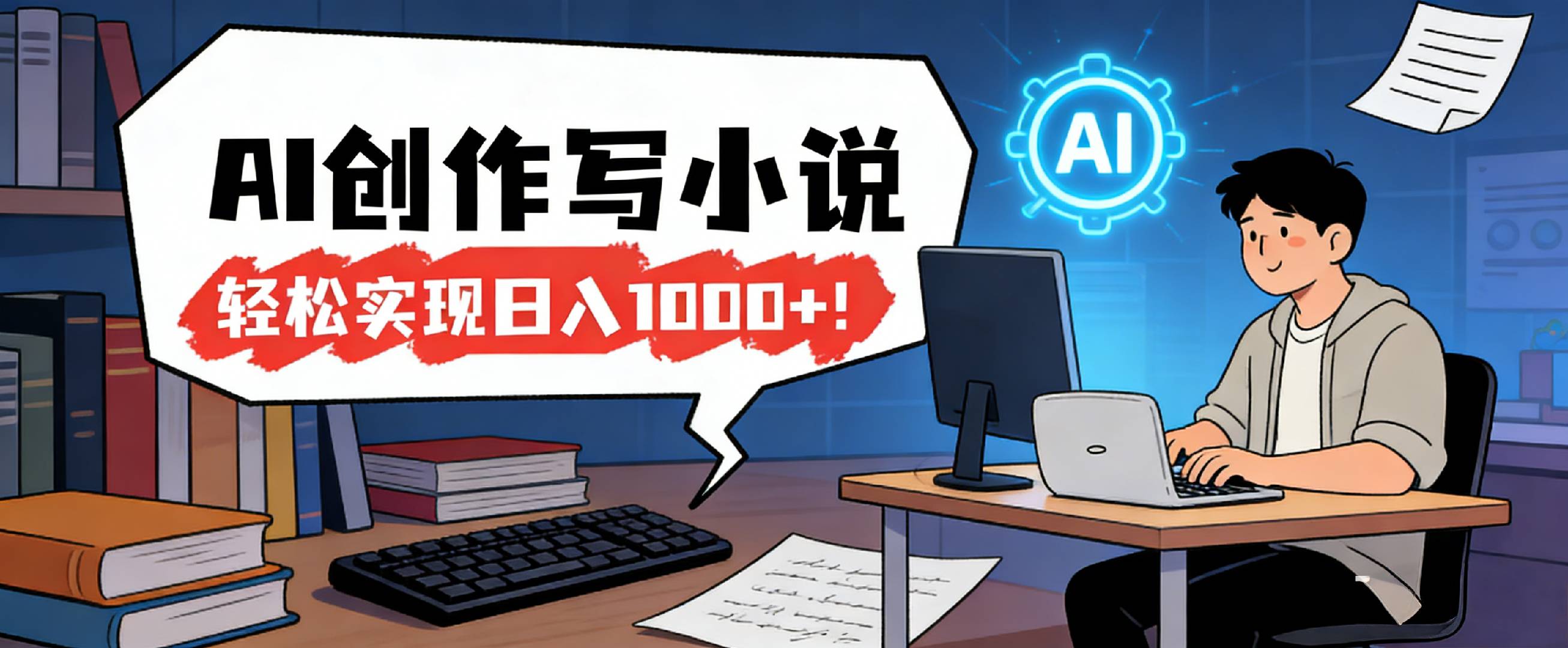 26年最新风口项目，AI工具创作写小说，轻松实现日入1000+-项目网