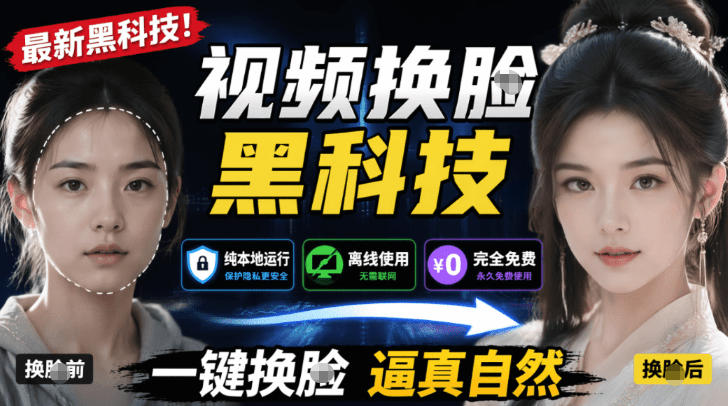 AI人工智能如此夸张？一键视频换Lian黑科技，纯本地离线运行，本地视频换Lian娱乐工具，AI FaceSwap-项目网