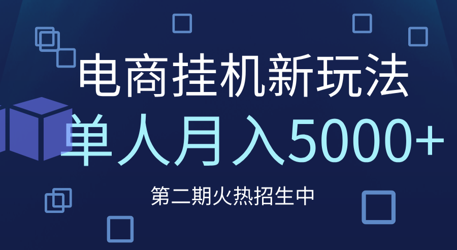 电商平台挂机新玩法,单人月入5000+攻略-项目网