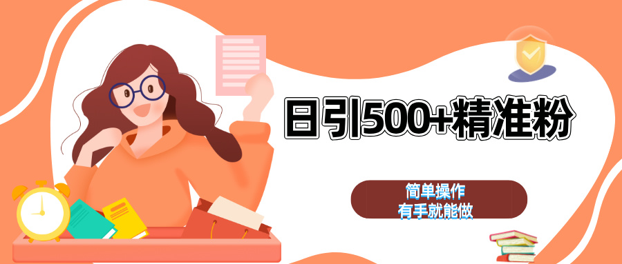 日引500+精准粉  简单操作 有手就能做-项目网