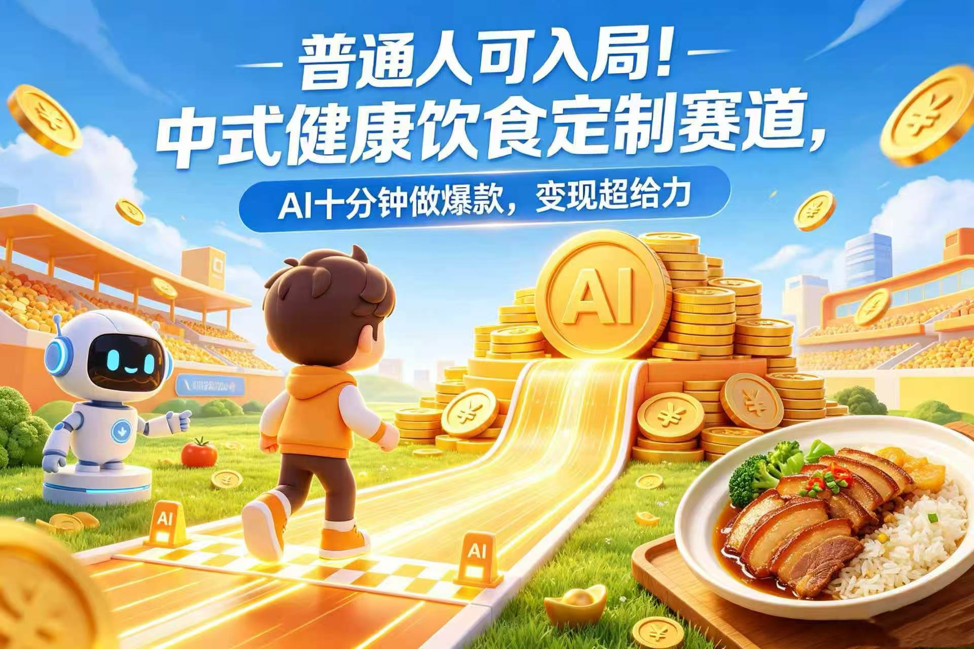 普通人可入局！中式健康饮食定制赛道，AI 十分钟做爆款，变现超给力-项目网
