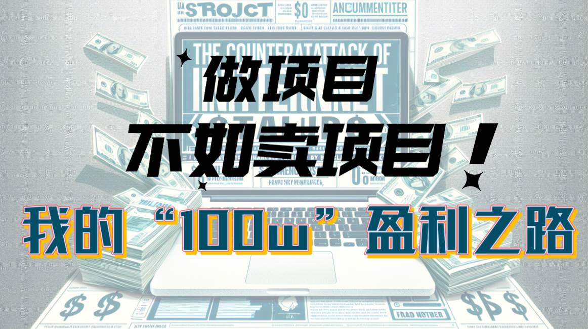 为什么做项目不如卖项目？我的100W+盈利之路-项目网