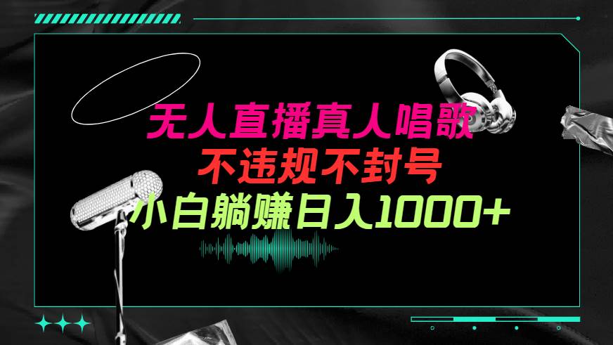 抖音24小时无人直播音乐，不违规，不封号纯撸音浪，小白实操当天日入1000+-项目网